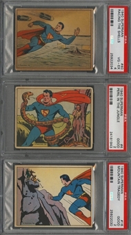 1940 R145 Gum, Inc. "Superman" PSA-Graded Collection (7 Different)